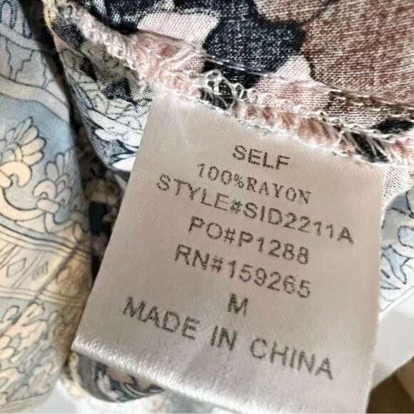 Saints & Hearts Floral Long Sleeve Dress M Boho Cottagecore Hippie Flowy Western - Picture 5 of 7